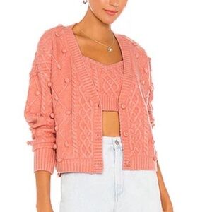 For love and lemons Pom Pom cardigan
